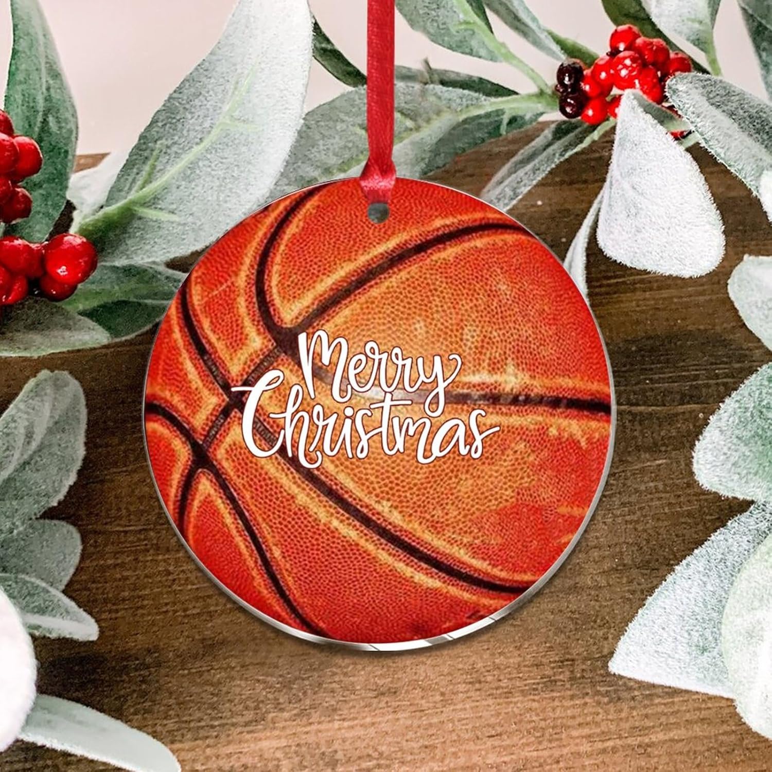 3 Inch Clear Acrylic Christmas Ornaments 2023 Baseball Football Decor