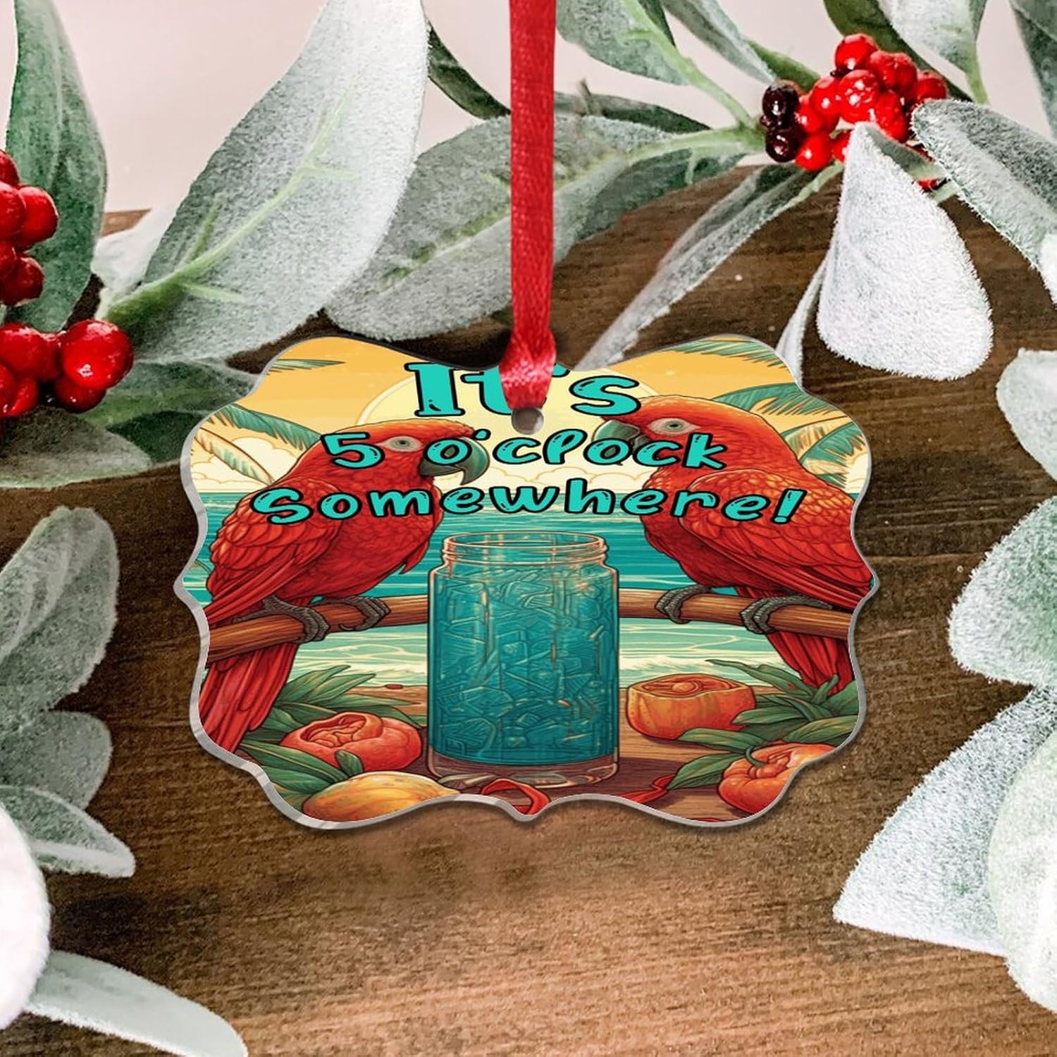 3 Acrylic Christmas Ornaments 2024 Fun Decor Baubles