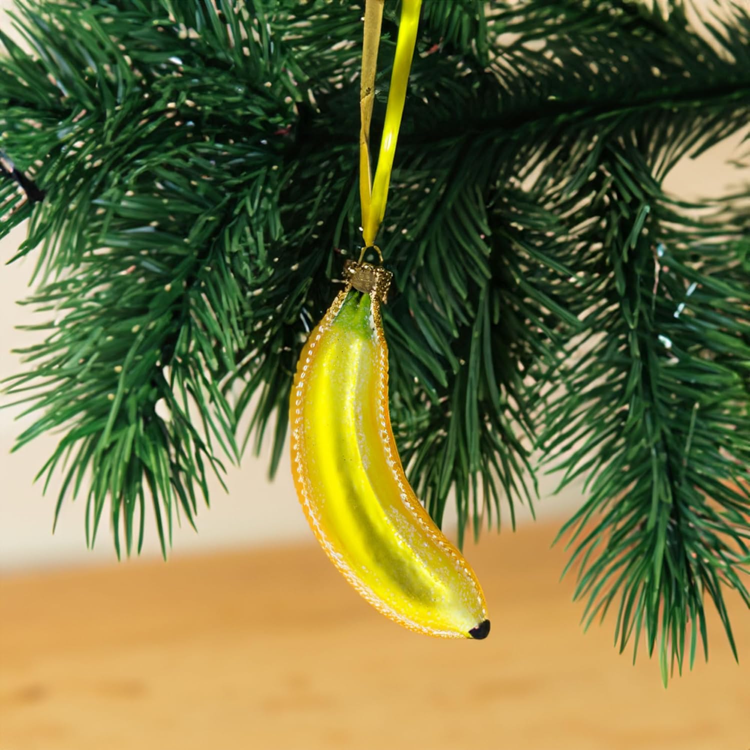 Banana Glass Christmas Ornament 57 Inches Tall