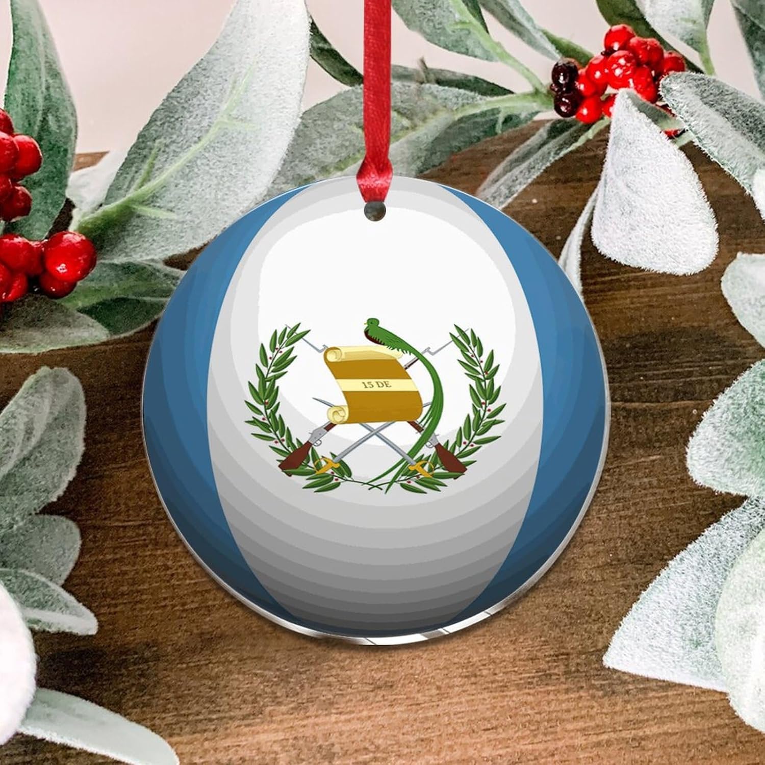 3 Inch Acrylic Christmas Ornaments 2024 Country Flag Decor