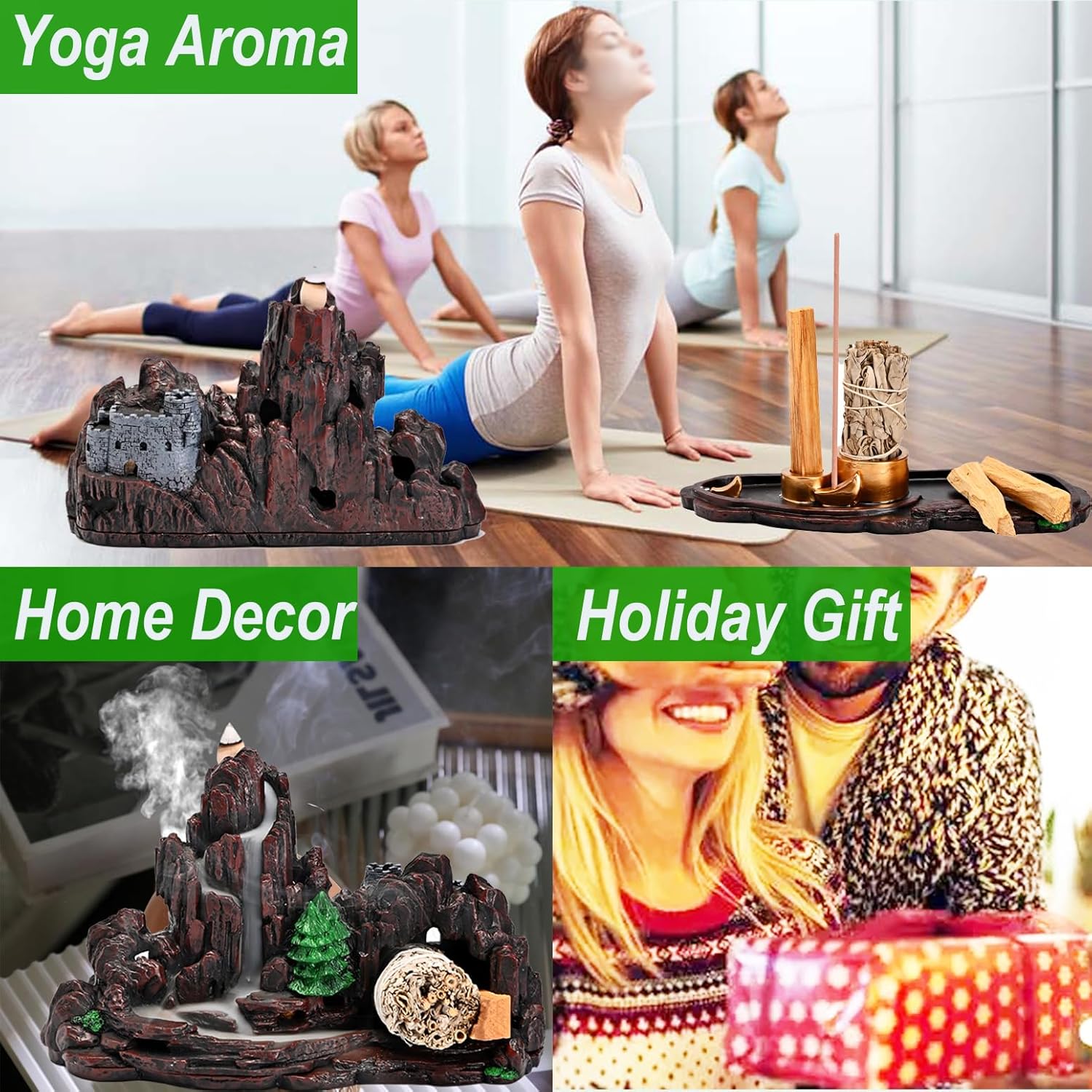 5 in 1 Mountain Waterfall Incense Holder
