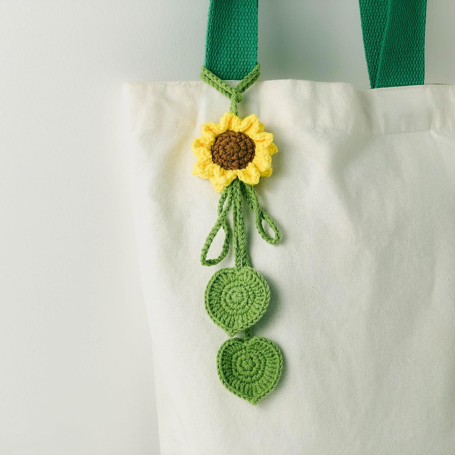 Handmade Crochet Sunflower Car Decor Accessory