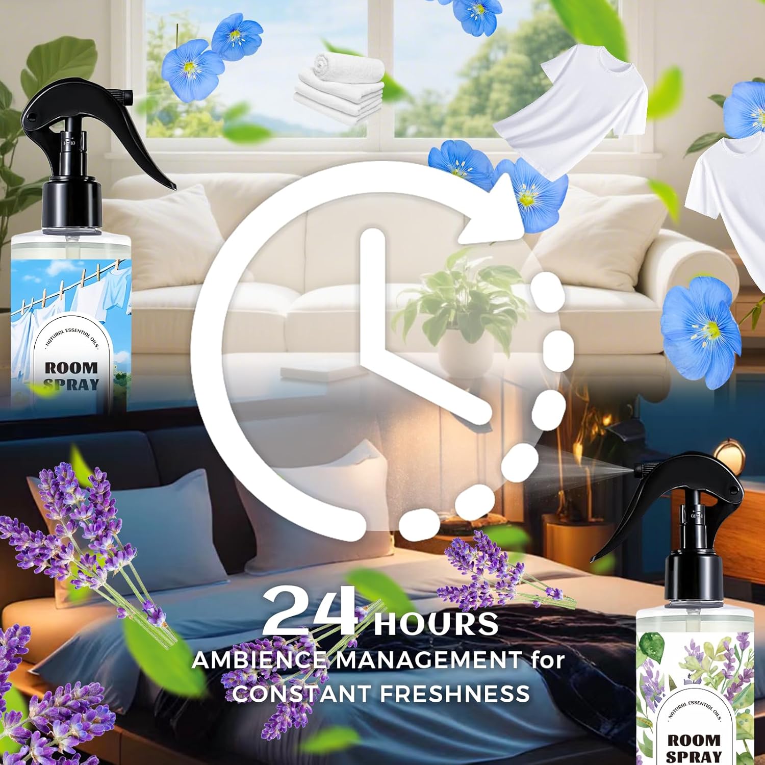 SCENTORINI Air Freshener Spray 2-Pack Linen Lavender