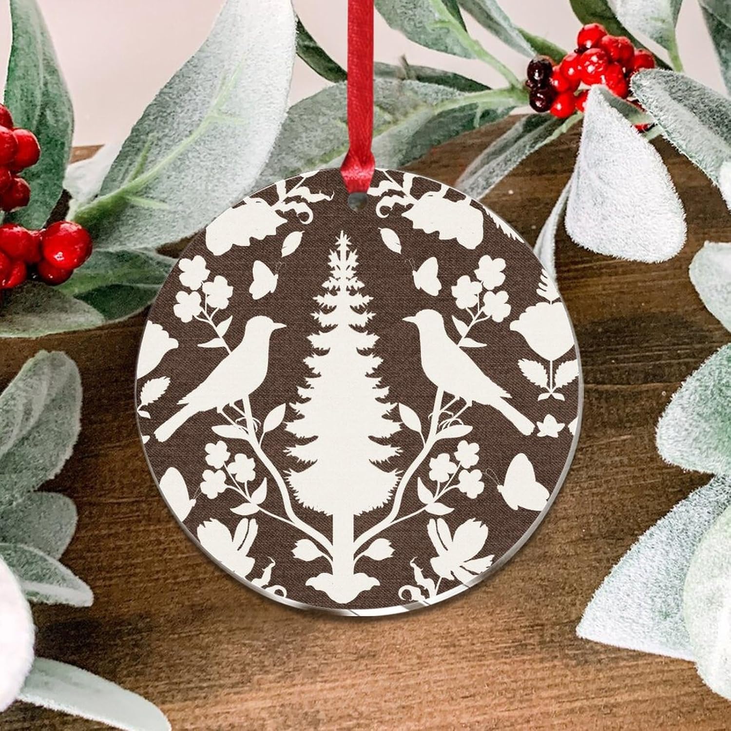 3 Acrylic Christmas Ornaments 2024 Aquamarine Hanging Decor Baubles