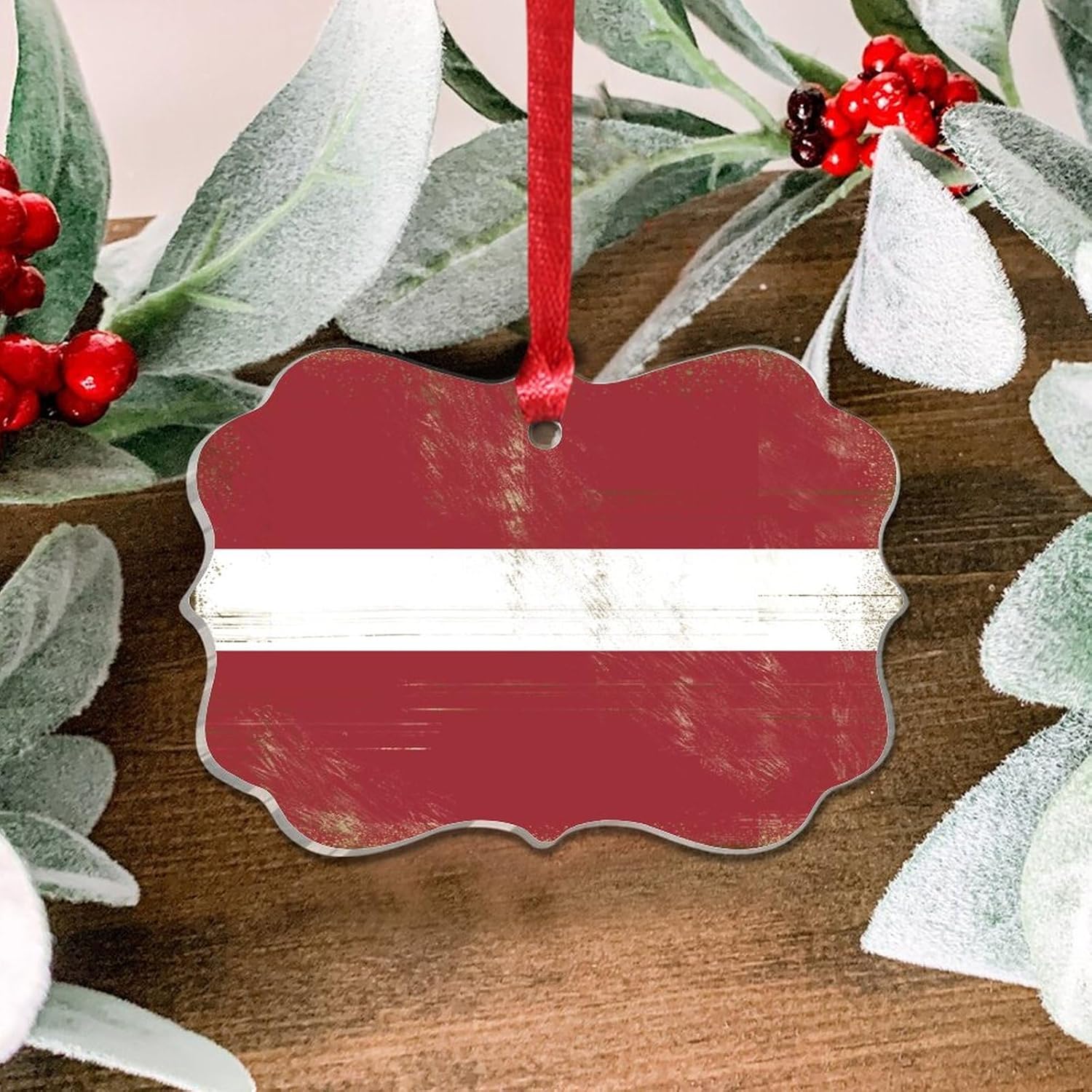 3 Inch Clear Acrylic Christmas Ornaments 2023 Latvia Decorative Baubles