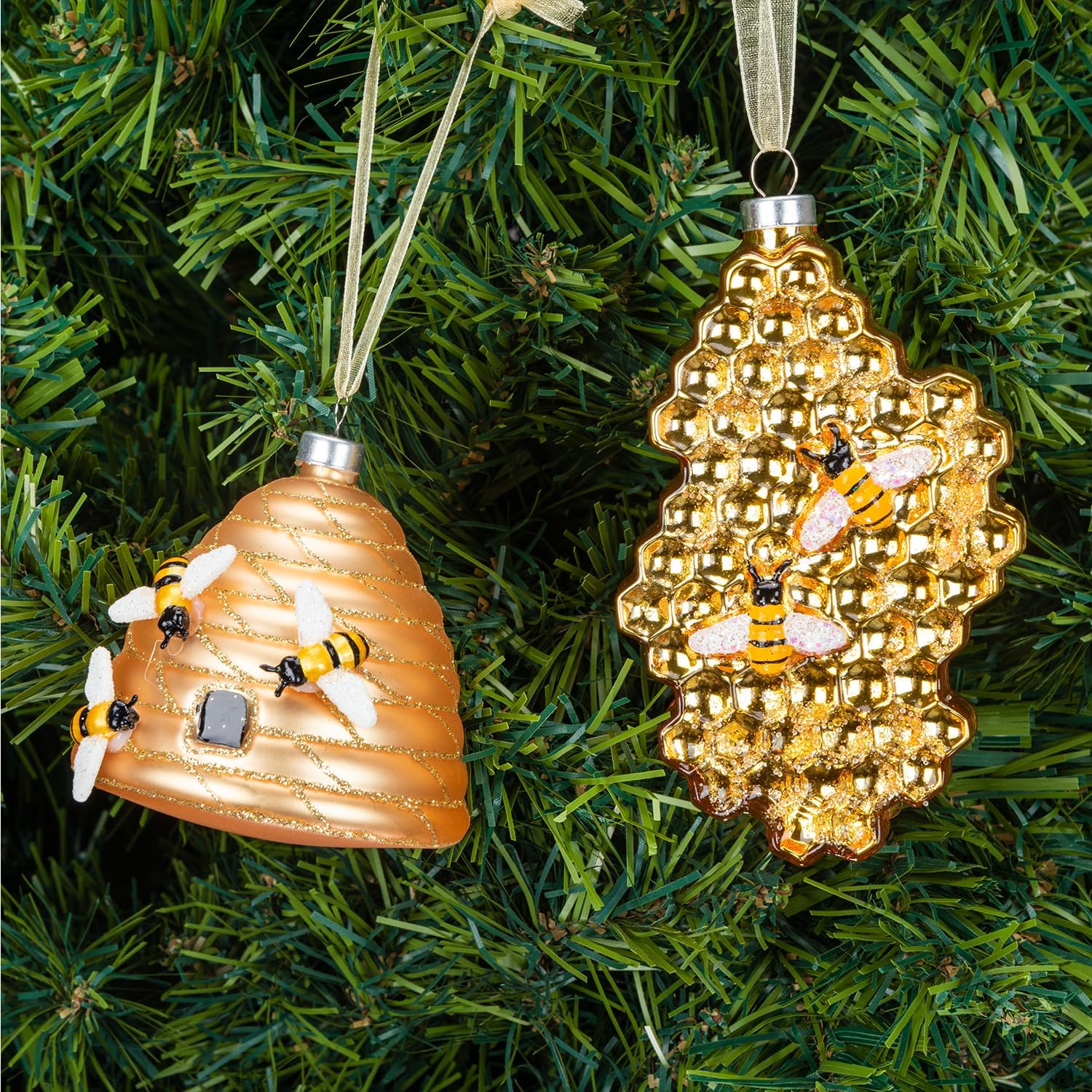 Every Day is Christmas Glass Blown Ornaments Set of 2
