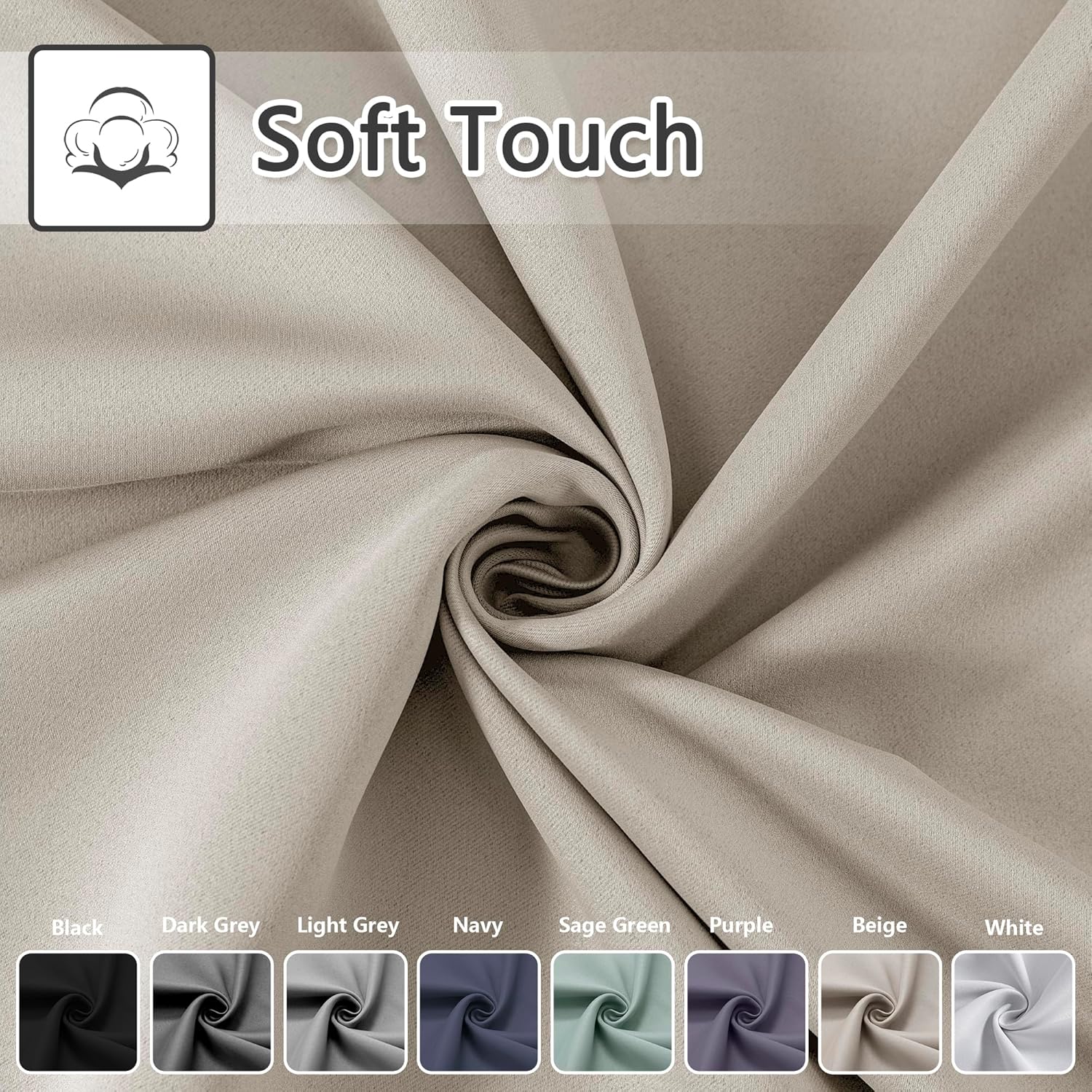 AOSKY Door Curtains for Privacy Light Blocking