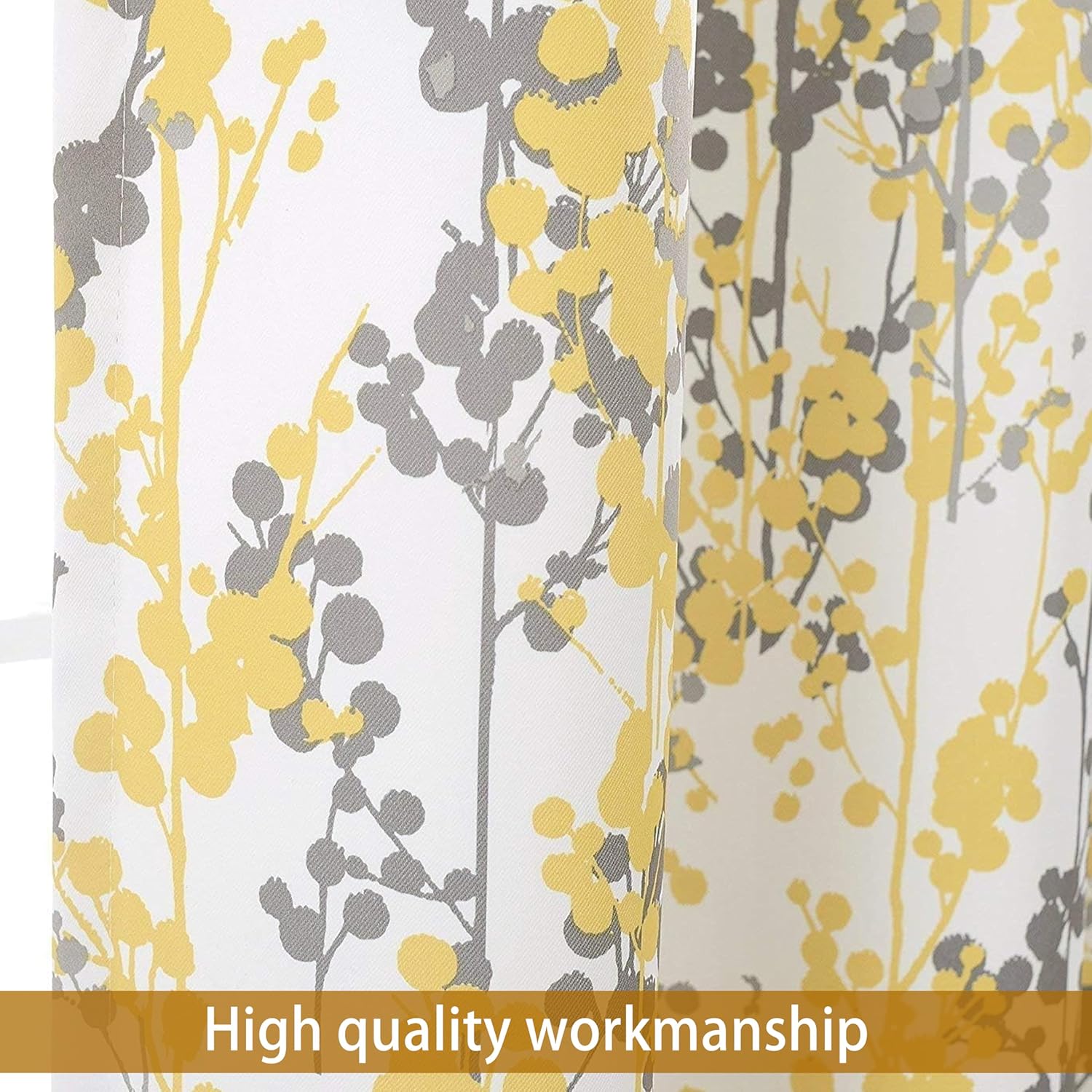 DriftAway Leah Abstract Floral Blossom Thermal Insulated Window Curtain Valance 52x18 Inches