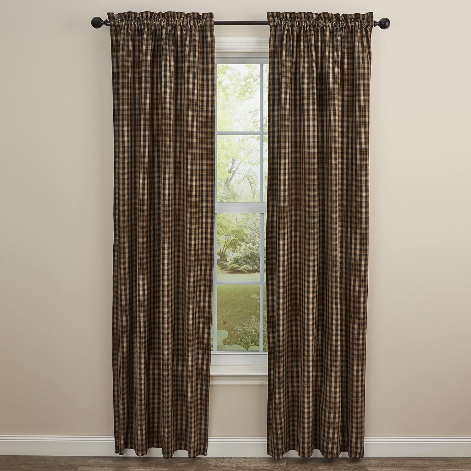 Park Designs Sturbridge Lined Panel 84 Black