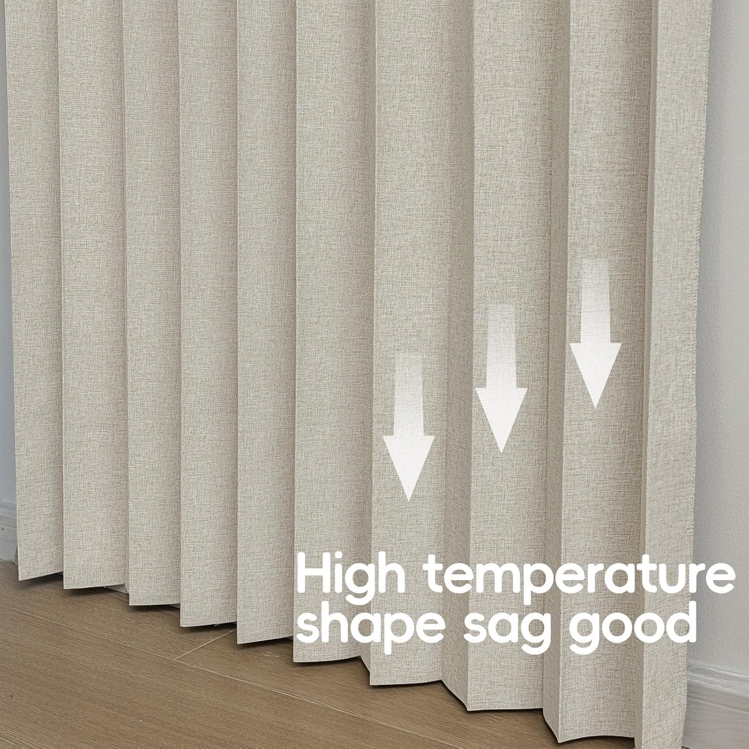 Jilron Blackout Accordion Door Curtain Off White 1 Panel