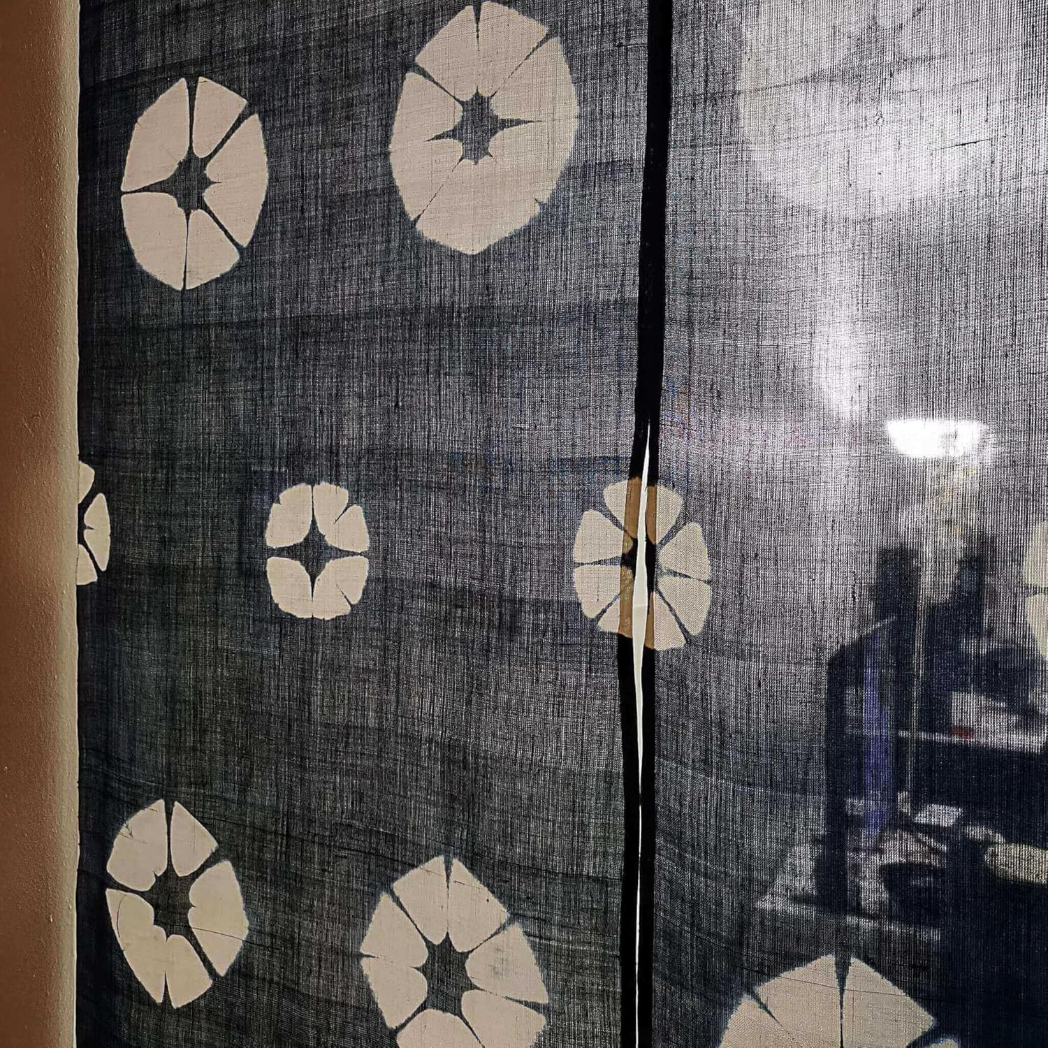 Hand-Dyed Japanese Door Curtain Shibori Noren Panel 335x59in