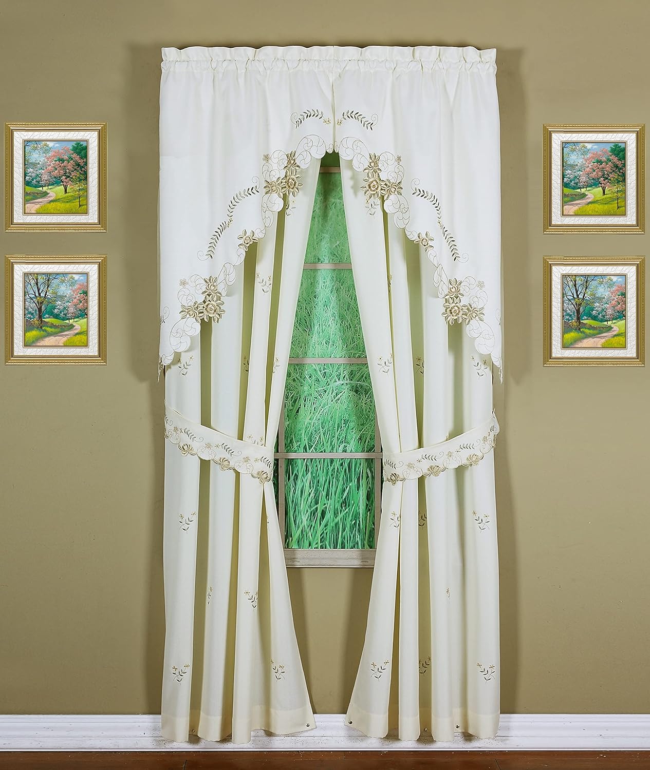 Todays Curtain Verona Reverse Embroidery Swag 38 Inch