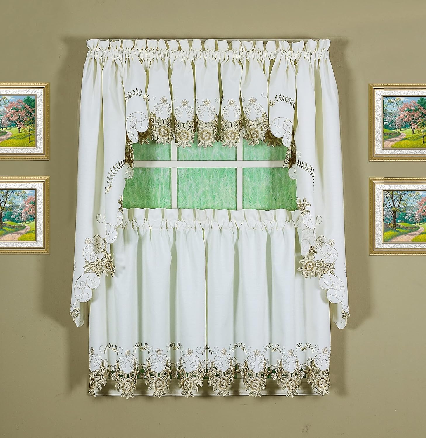 Todays Curtain Verona Reverse Embroidery Swag 38 Inch