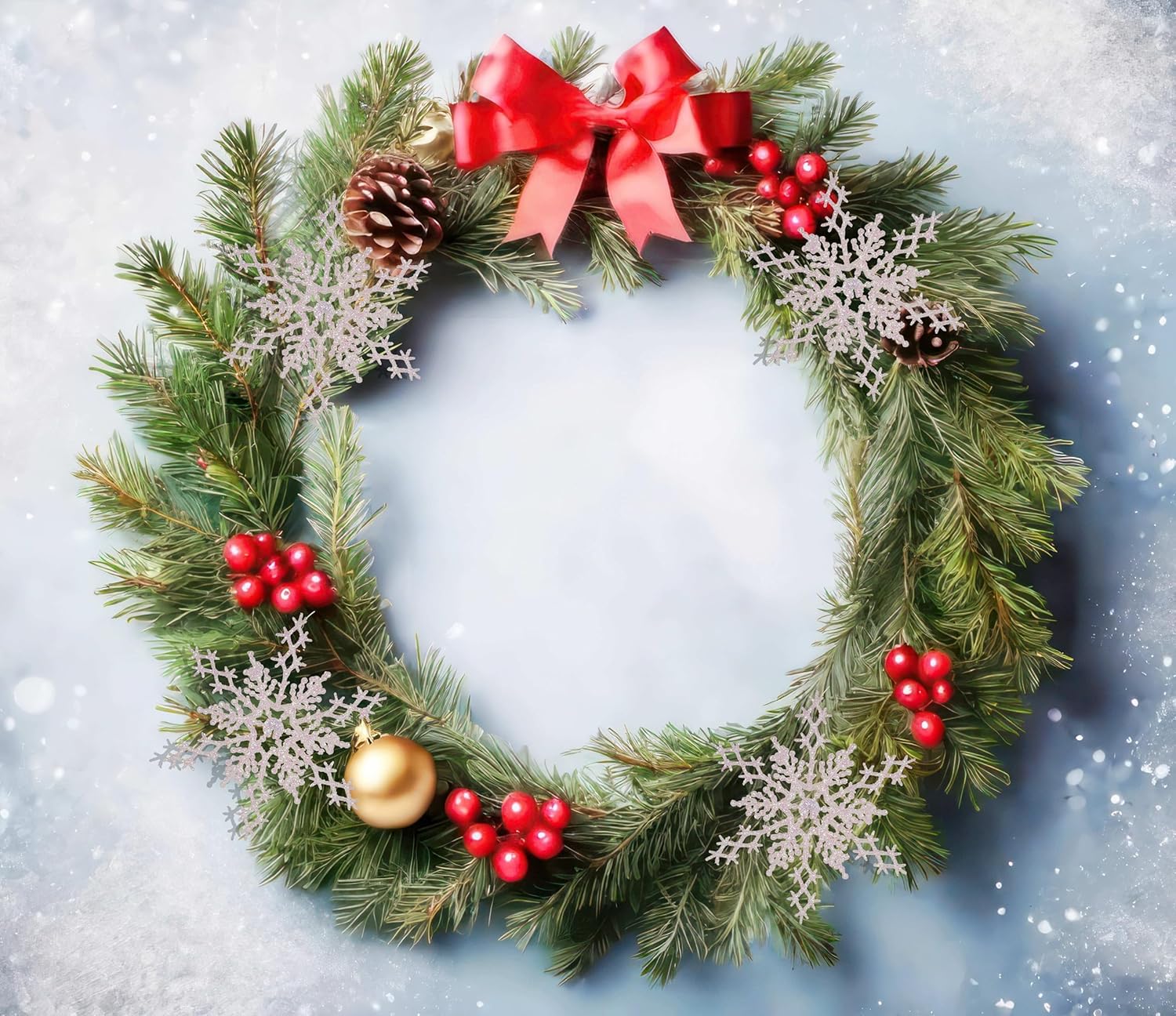 Christmas Traditions 6 inch Iridescent Snowflake Ornaments Set of 18