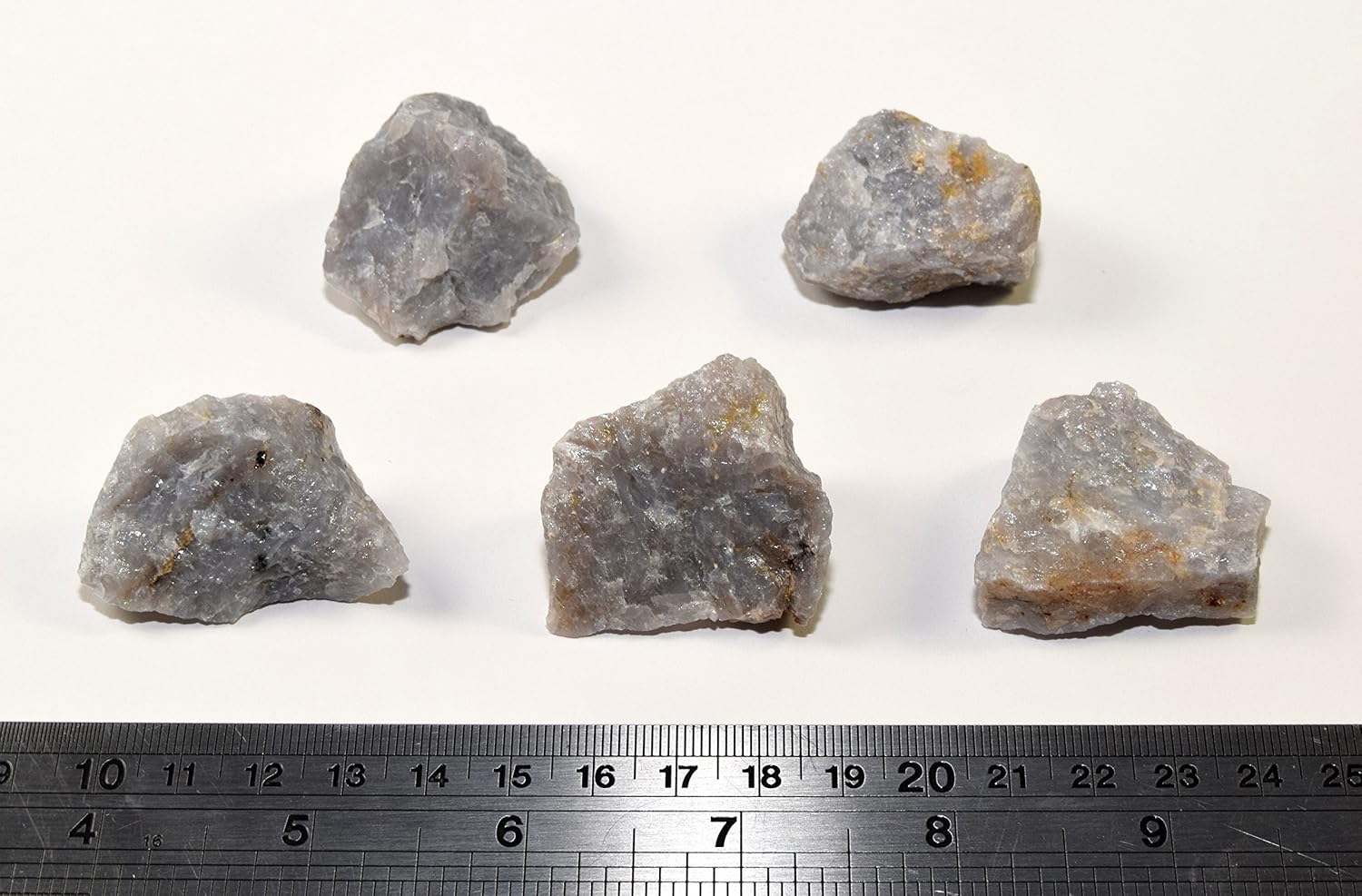 HQRP 5PCS Blue Quartz Chalcedony Rough Stones for Carving