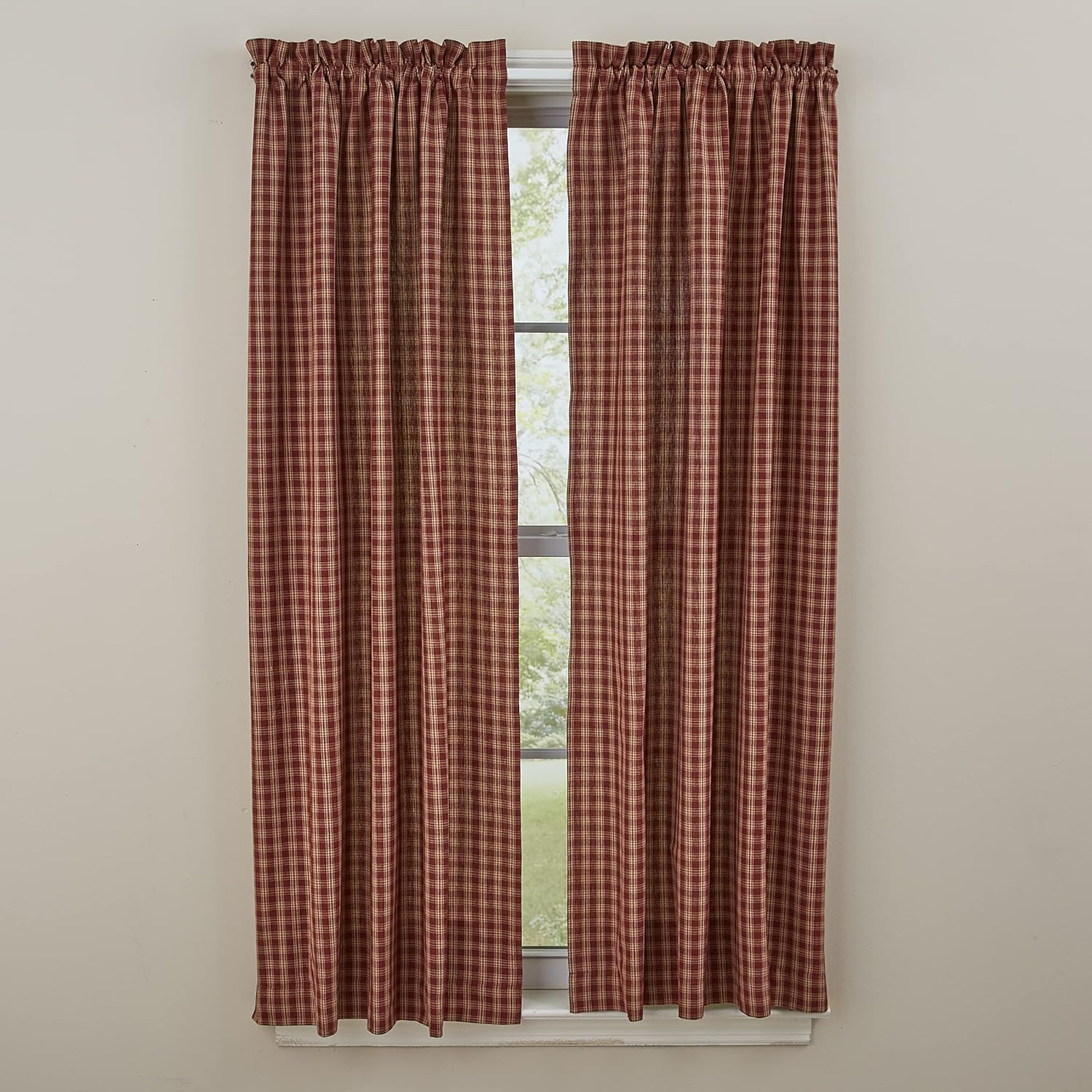 Park Designs Sturbridge Country Wine Panel Curtains 72x63