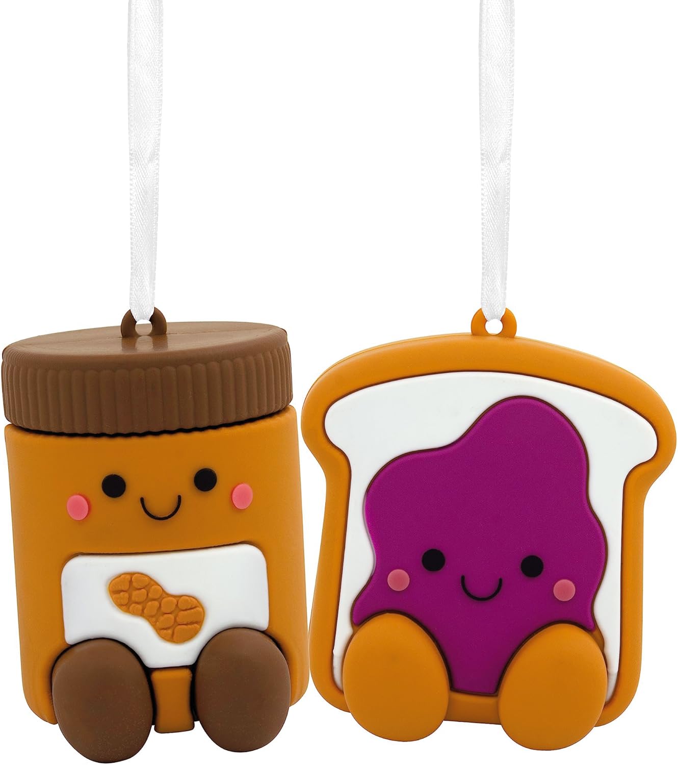 Hallmark Better Together Peanut Butter Jelly Magnetic Christmas Ornaments Set of 2