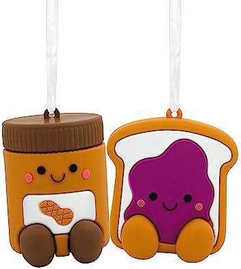 Hallmark Better Together Peanut Butter Jelly Magnetic Christmas Ornaments Set of 2